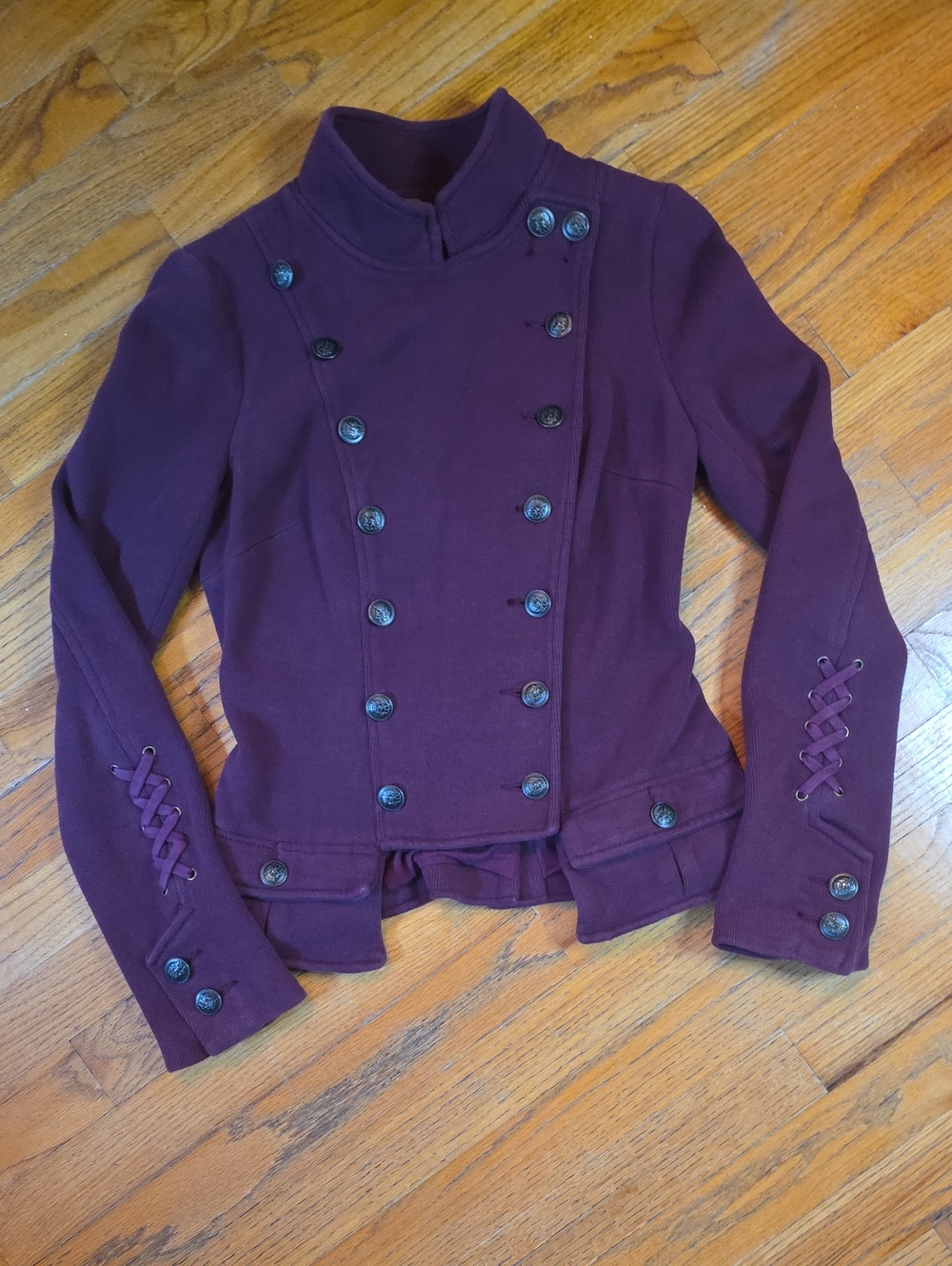 We The Free Beautiful Majorette Jacket In Wine/Eggplant Color Size 4